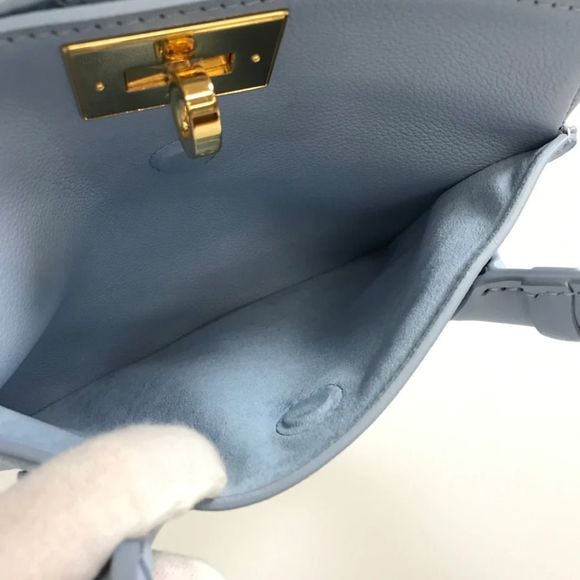 Louis Vuitton On My Side PM Mahina Leather Handbag Blue - Picture 9 of 16